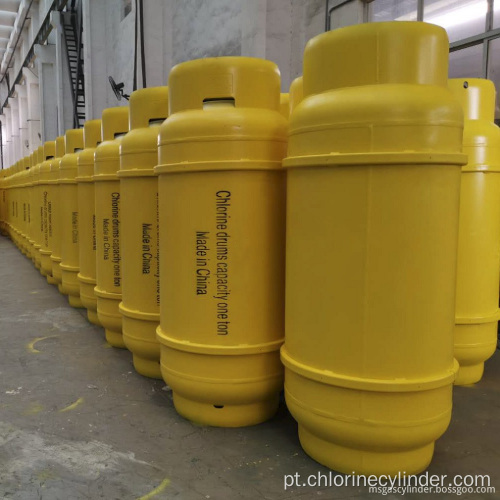 Exportação de cilindros de gás de cloro de cores diferentes